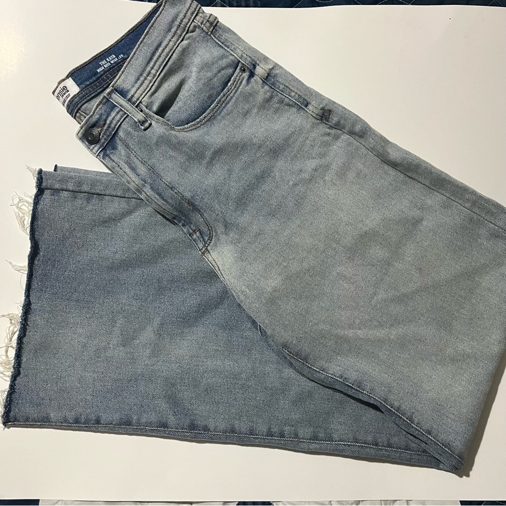 Kensie Jeans The Kaya High Rise Wide Leg Jeans Size 8